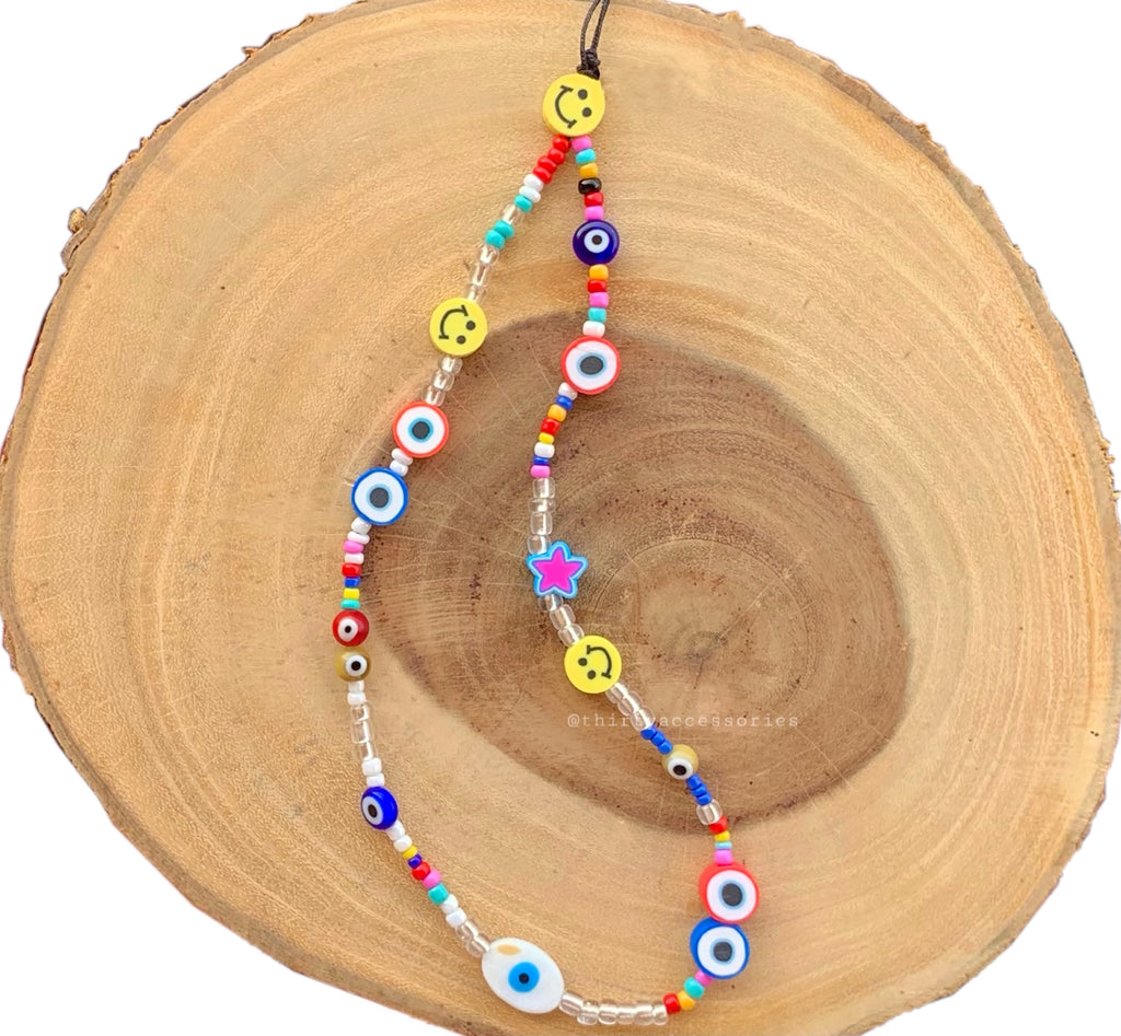 Smiley Short Phone Charm